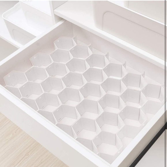 Poeland 8-Pack DIY Honeycomb Drawer Divider Organizers - White - Picture 4 of 7